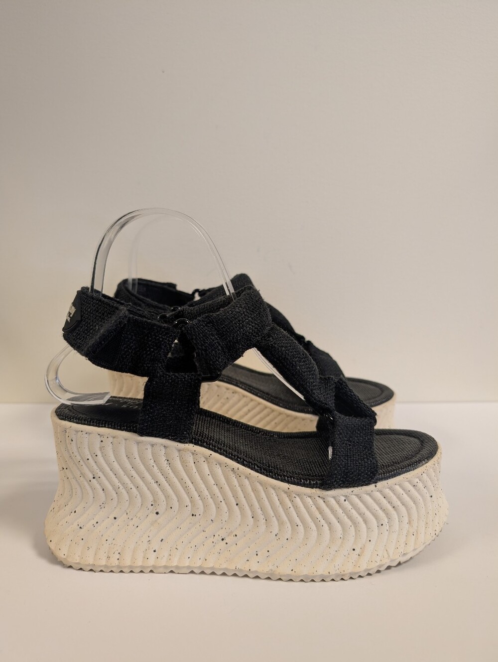 Circus NY Venus Chunky Wave Platform Sandals Black Utility Sporty 6.5 - Picture 3 of 14